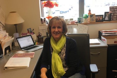 Jane Barrell fills in as guidance counselor for Sara Bodi