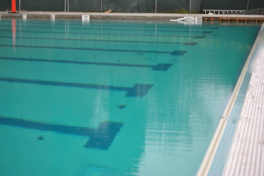 The new pool was filled with roughly 300,000 gallons of water this month. (Credit: WSPN Staff)