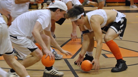 Pictured above is two WHS students playing dodgeball in a past years dodgeball tournament. This year, the WHS student council decided to implement a color blast event in place of the traditional dodgeball tournament. I think that in the long run, a lot of students are going to get excited about it, Student Council advisor William Wolven said.