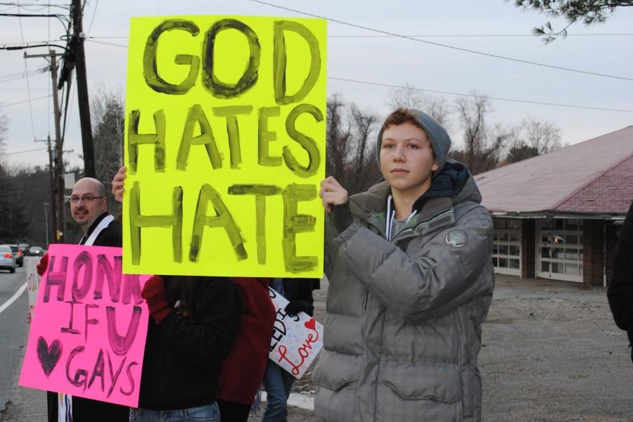Students and community raise money, counter-protest at Westboro Baptist protest (25 Photos)