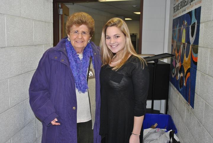 Holocaust survivor Renna Finder spoke to students during Winter Week. (Credit: Lizzy Worstell/WSPN)