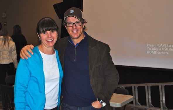 Art teacher Janet Armentano (left) and film producer Bill Haney (right). (Credit: Lizzy Worstell/WSPN)