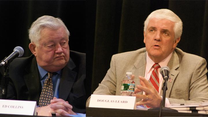 Ed Collins (left) and Douglas Leard (right) won the two open seats on the Board of Selectmen.
