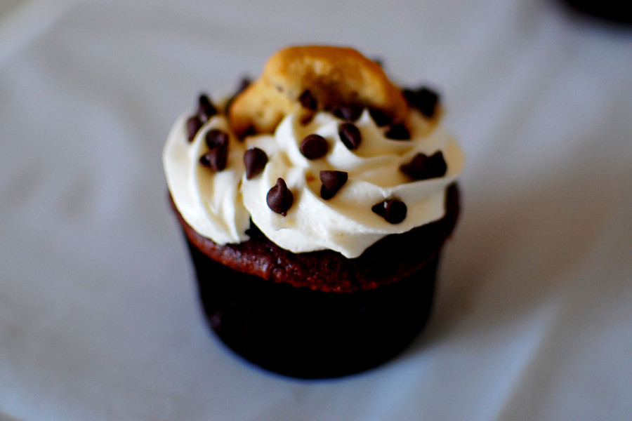Alex recommends Cookie Dough Frosted Cupcakes for this post of 25 Days of Cookies.