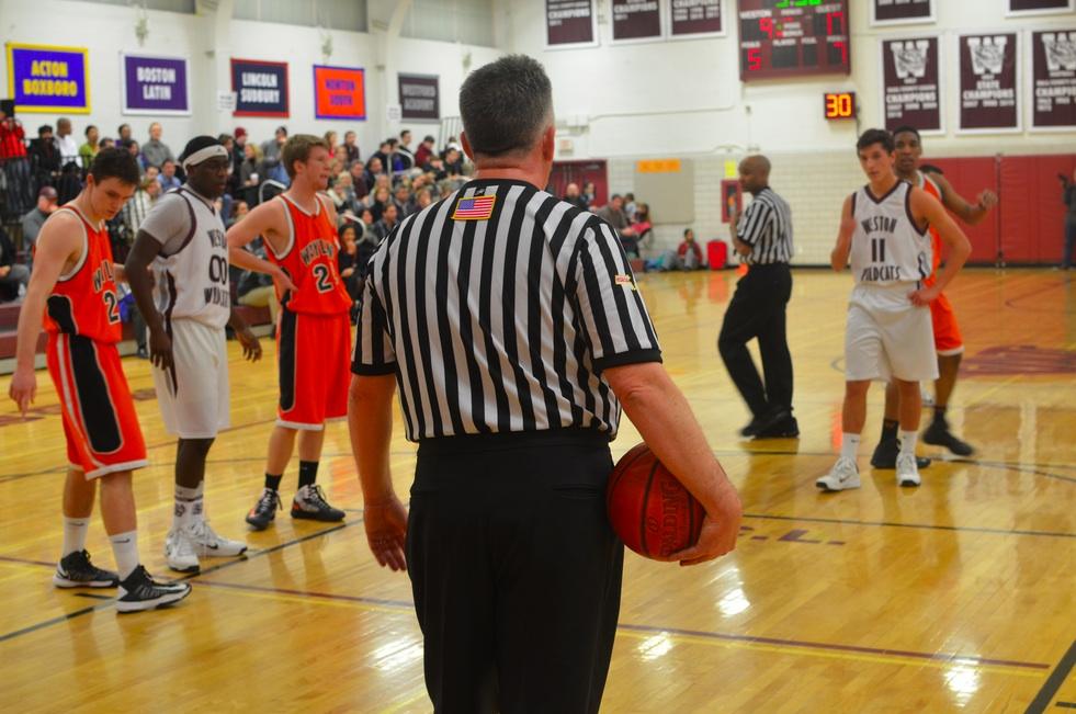Police officers were present at Friday night's Wayland versus Weston basketball game at Weston High School in response to the escalated Wayland-Weston rivalry shown on Facebook and at Wednesday night's Wayland versus Weston hockey game. “Some of my guys who were at the hockey game heard people saying, ‘We’ll get you on Friday,’” Weston Chief of Police Steven Shaw said.