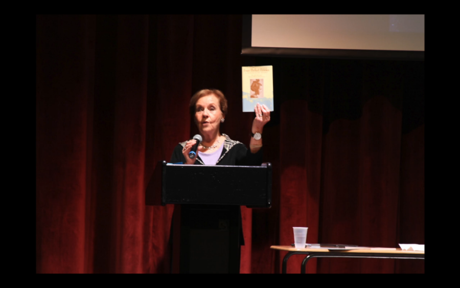 Marion Blumenthal Lazan speaks to students about surviving the holocaust