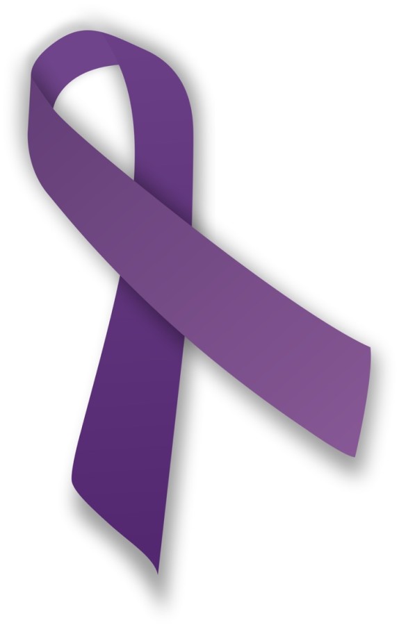 Pictured above a purple ribbon, a symbol for domestic violence awareness. 10 Wayland students will host a Mentors in Violence Prevention presentation at Wayland High School on Tuesday night. 