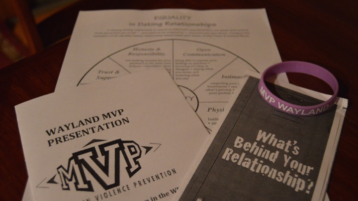 Pictured above  are materials that were available during the MVP presentation. The presentation discussed signs of abuse and how to prevent it. “I hope that we have made people more aware of what an unhealthy relationship looks like and how to strive for a healthy relationship," club advisor Rachel Hanks said.