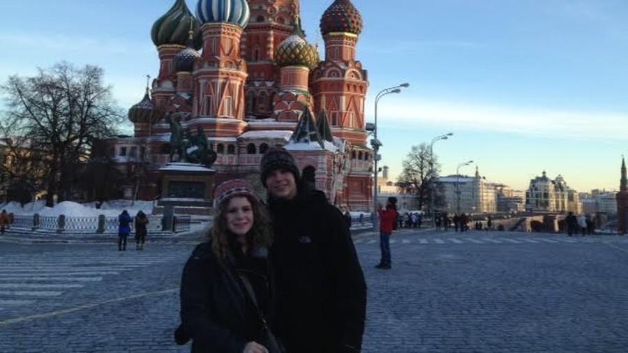 Above is junior Misha Arakcheev (right) and his girlfriend, Pamela Weinstein-Molloy, in Russia. Arakcheev moved to Wayland from Moscow in 2011. [In Russia] everybody is so serious, and I hate it. I love it here, where you go and everybody smiles,” Arakcheev said.