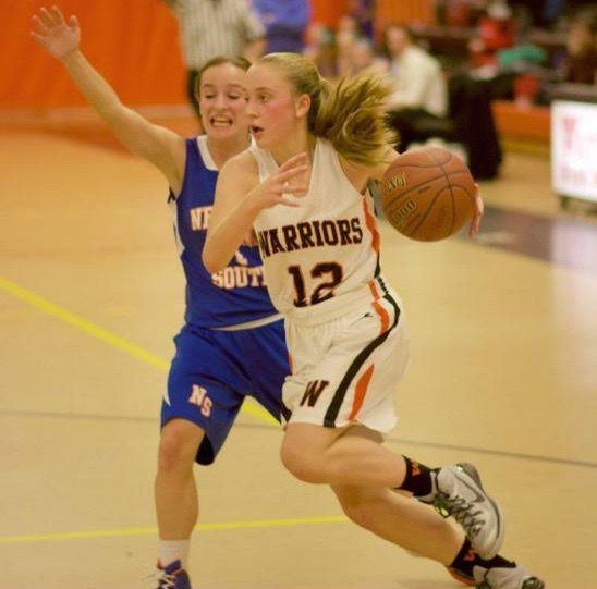 Pictured above is sophomore guard Darby Leid. “This group of girls are the most committed out of all the three years I’ve been head coach. They want success just as much as I do; they want to do whatever it takes to be able to compete with all the best teams, head coach Amanda Cosenza said. 