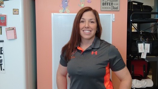 Pictured above is Amy Schwartzkopf, the new athletic trainer at WHS. This is her eleventh year working in Wayland but her first year working alone. “Its really great to finally be somewhere that I feel my personality fits with the community,” Schwartzkopf said.