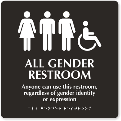 Pictured is an all-gender restroom sign. WHSs Abby McCarthy argues that all students deserve access to all-gender bathrooms. 