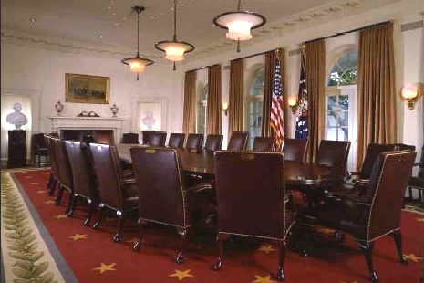 Pictured above is the cabinet room in the White House, where Trump's cabinet will meet as a group with the president. WSPN's Kevin Wang and Matt Karle give a brief overview of each of Trump's nominees. In this edition, they discuss Secretary of Education Betsy DeVos, Secretary of State Rex Tillerson, and White House Chief of Staffs Reince Priebus.