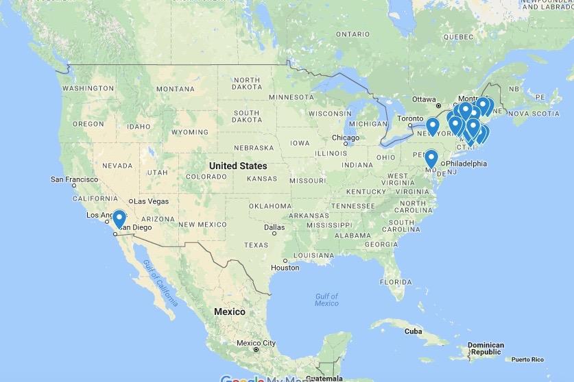 Where WHS students go to camp (map)