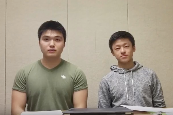 Above are respectively student council president and vice president Jaylen Wang and Kanming Xu in the third installment of the “Advisory Report” series.