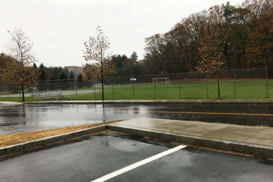 Pictured above is the softball field. According to Principal Allyson Mizoguchi in an email to students and parents, construction crews recently hit the main gas line while performing construction work. Police and National Grid determined there to be no leak into the main building.