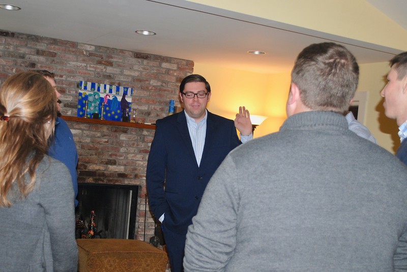 Colin Meiselman spoke with voters during his kick-off event in November of 2017. Meiselman described his stances on education reform, the criminal justice system and gerrymandering on his campaign website.