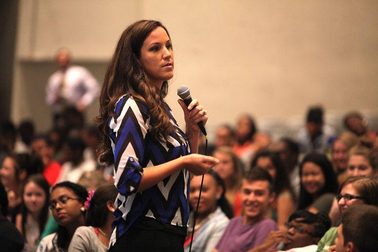 On Thursday, April 26, students listened to motivational speaker Cara Filler discuss her experiences with reckless driving and its consequences.