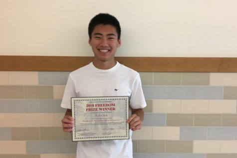 Sophomore Kyle Chen wins 2018 Freedom Prize