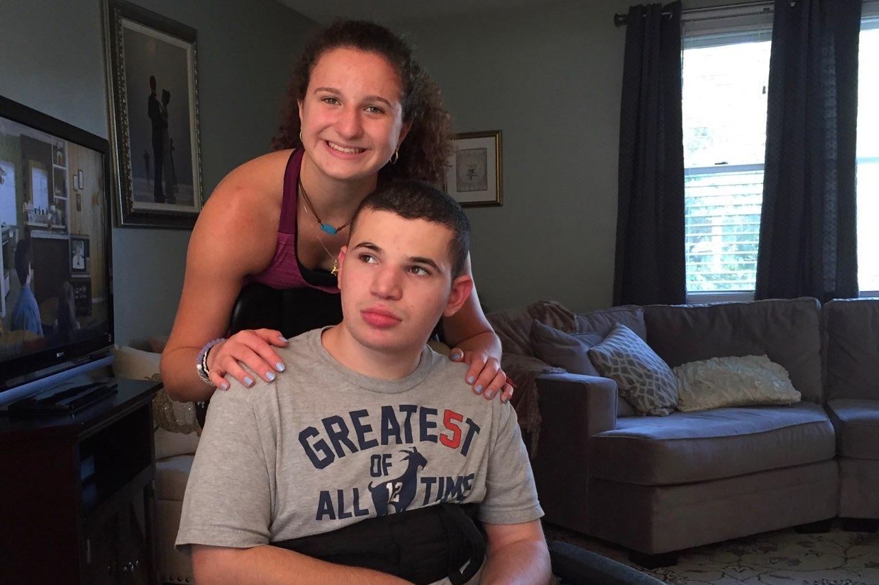 WSPN's Caterina Tomassini with her older brother Michael. Michael has autism and epilepsy and is nonverbal.