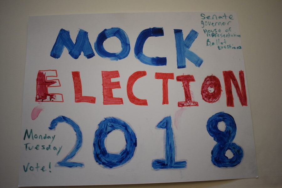A mock election poster created by A.P. Government students. The class is hosting a mock election on Monday, November 5 and Tuesday, November 6 in the WHS Commons. “I’ve learned so much about how our government works,” junior CJ Brown said. “I’ve also gained insight about what’s going on in the world right now, and I’ll definitely take that with me.”