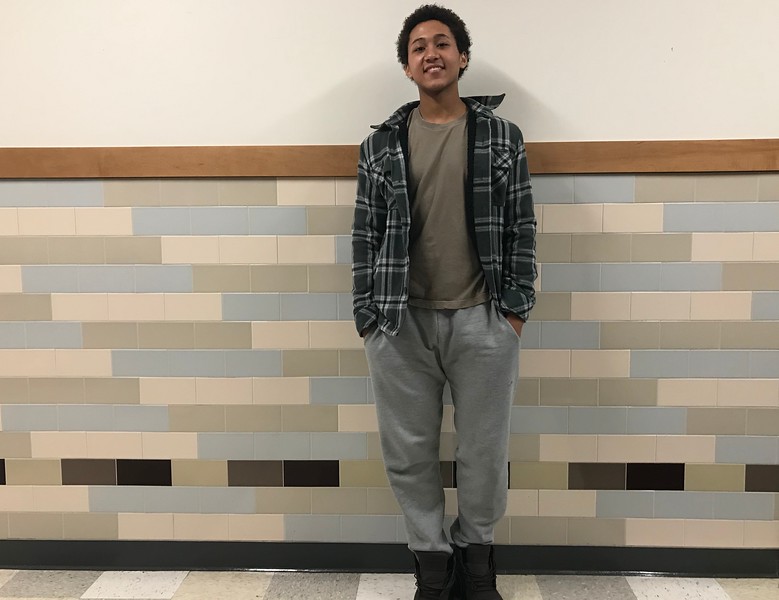 Sophomore David Lathan dresses in a flannel long sleeve t-shirt and joggers as a part of the school wide pajama day psych. Don’t worry about what other people will say or think. If you are fine being boring, then be boring. If you want to wear something that other people wouldn’t agree with, just go for it,” Lathan said.