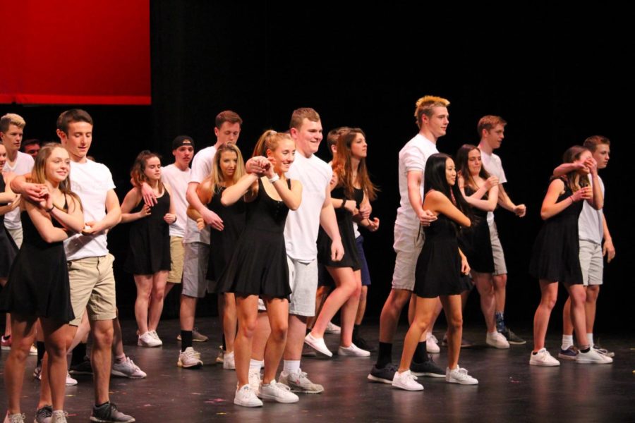 The Class of 2019 performs at the senior show last year. This years senior show has been postponed.