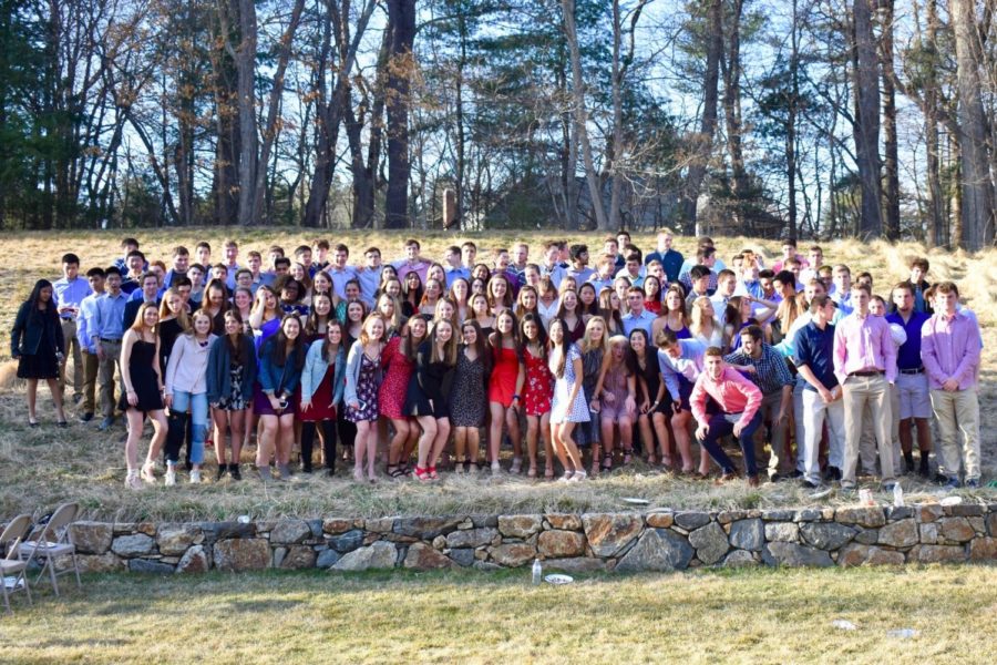 The class of 2019 poses for a group photo at the Campbell household.