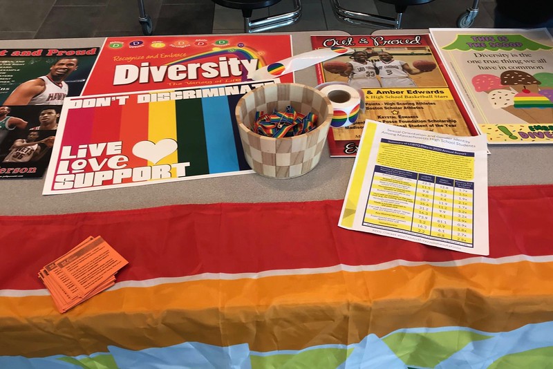 Pictured above are ribbons and stickers designed for students to be able to show support for the LGBTQ community if they dont want to partake in the Day of Silence. The day is meant to raise awareness for LGBTQ community members without a voice. We’ll be silent for everyone who doesn’t have an option,” senior Emma Marton said.