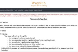 WaySub: Students launch deli pre-order website to facilitate lunches