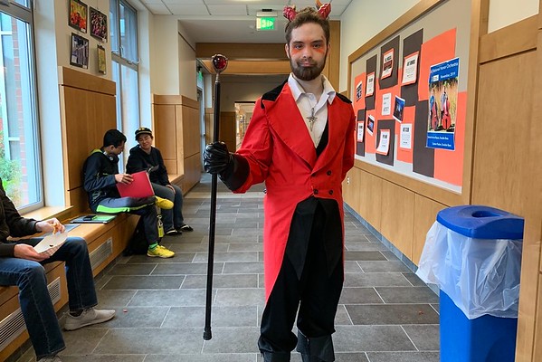 Senior Matt Vehrle came dressed as Lucifer. I wanted to slap together I bunch of costume pieces Id had for a while, so I grabbed a bunch and turned it into this, Vehrle said.