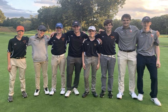 The Wayland golf team’s starters smile for a post-game picture. Wayland defeated Waltham after scoring a season high 113 points. “I feel like, in each match, we’ve stepped it up in some manner,” junior captain Liam Gill said. “Not necessarily in golf, but each of us contributing just to be a better teammate to one another - even the guys who don’t start every match. We just try to bring the spirit up, because, in practice, they always have the opportunity to play. I feel like we’ve really improved over the last couple of weeks.”