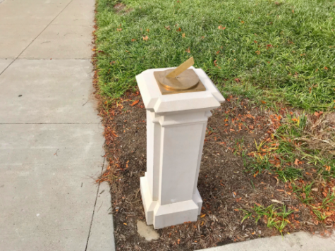 Astronomy class installs sundial in the courtyard