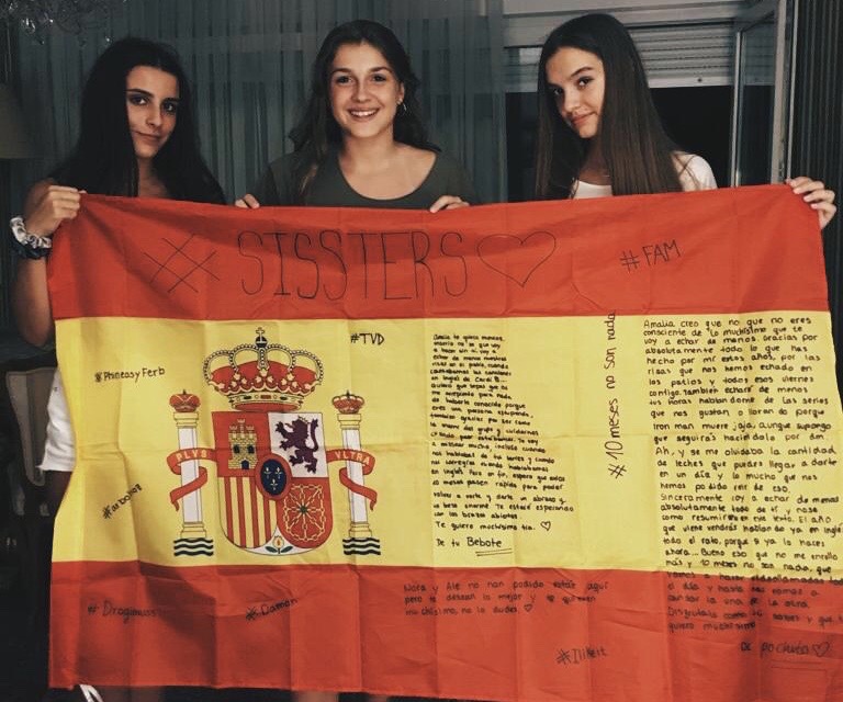 Sophomore staff reporter Amalia Rial pictured with two friends in her native land of Spain. Rial shares her experience of learning languages at a young age and argues that Americans are disadvantaged by learning languages so late.