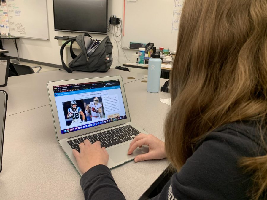 As Fantasy Football ends, students around WHS check their teams stats. Now that it ended, its sad because it was something I looked forward to every weekend, but we finished with everyone watching the final games of the regular season together and handed off the trophy, sophomore Ryan MacDonald said.