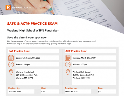 WSPN is hosting another round of practice SAT's and ACT's with Revolution Prep.