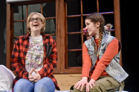 Doreen is thrilled as she bonds with her roommate, Nancy, played by junior Cal Russel. As Doreen hoped, the two roommates hit it off immediately.