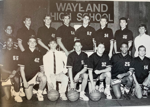 The 91 team gets together for a picture prior to a home game. One of the main reasons for the teams success was the bond it had. I believe the bond we shared on the basketball court definitely extended to off the court as well, 1991 basketball player Keir Thielen said. We will always stay in touch with one another.