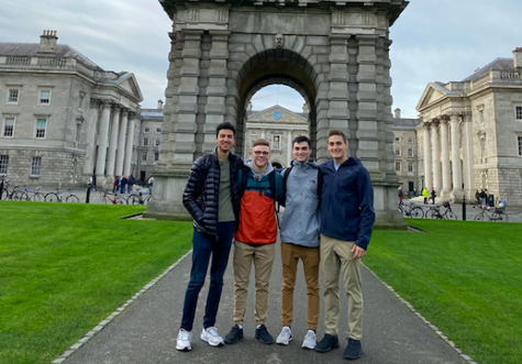 Former WHS student Brendan Ferrick stands in front of Trinity College in Dublin, Ireland. Ferrick was a part of an abroad program at Stonehill College and was forced to come home due to the spread of COVID-19. We were supposed to go to Barcelona, Amsterdam, and Budapest for the remainder of our time there, but those three trips got cancelled,