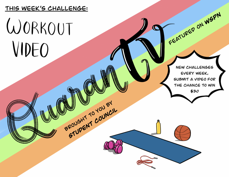The Student Council is launching a video challenge event where students have the opportunity to win $30 or more by submitting interesting videos based off each weeks theme. There will be five weeks.