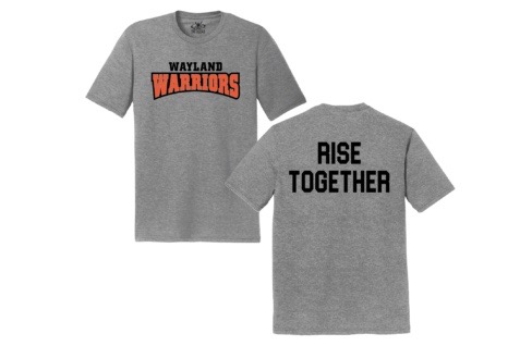 An image of the t-shirts design shown in the gray color. The shirt is also available in white. "I wanted to put something together to benefit the community," Chen said. 