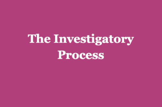 The Investigatory Process