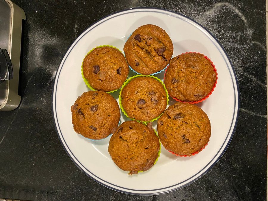Step Seven: Remove muffins from the oven and let them cool on a baking tray. Enjoy!