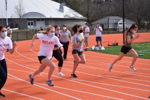 Winter track competes in an inter-squad meet