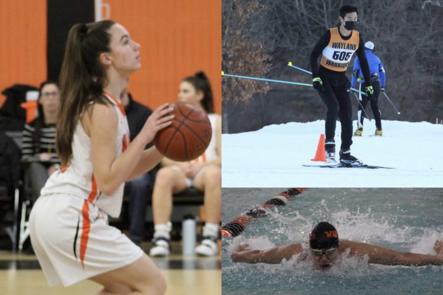 Senior+girls+basketball+captain+Haley+Melvin+%28left%29%2C+senior+Nordic+skiing+captain+Andrew+Zhao+%28top+right%29+and+senior+boys+swim+and+dive+captain+Jason+Shu+%28bottom+right%29.+%E2%80%9CFor+me+I+think+the+good+captains+I%E2%80%99ve+always+looked+up+to+have+been+ones+that+have+the+respect+from+the+team%2C+Melvin+said.+I+think+it%E2%80%99s+important+to+be+friends+and+have+everyone+trust+you+and+believe+in+you+because+without+that+respect%2C+you+just+don%E2%80%99t+get+the+same+chemistry+in+the+team.%E2%80%9D