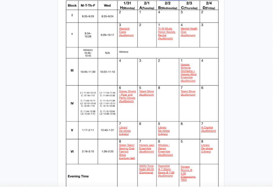 Winter+Week+2022+takes+place+during+the+week+of+Monday%2C+Jan.+31.+Each+day%2C+students+will+have+the+option+to+attend+various+presentations+and+performances%2C+either+in-person+or+virtually.+%E2%80%9CCOVID-19+restrictions%2C+despite+being+lighter+than+last+year%2C+have+created+a+hard+cap+to+the+size+of+our+events%2C%E2%80%9D+Student+Council+Secretary+Lily+Yu+said.+%E2%80%9CSeating+capacity+in+the+auditorium+has+been+cut+down+again%2C+%5Bso%5D+we+will+livestream+events+in+order+to+compensate+for+that+limited+seating+capacity.%E2%80%9D%0A