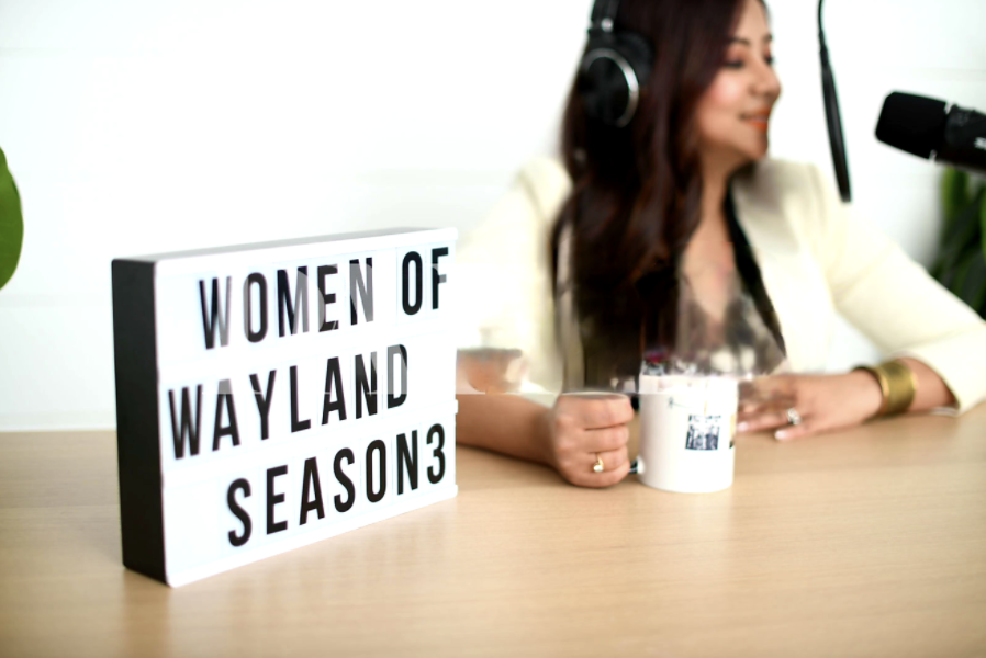 “Women of Wayland” podcast creator Yamini Ranjan promotes the newest season of her podcast. The goal of the podcast is to share the stories of Wayland women, as well as bring the Wayland community closer together. “I don’t feel alone doing this podcast,” Ranjan said. “I always say ‘we,’ I never say ‘I’ because I feel like it’s a collaboration of women and me together, and that’s how the stories come out. It’s never my podcast, it’s always our podcast [because] its a community podcast.”