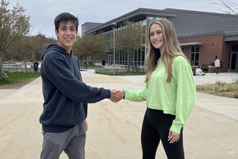 Wayland High School elects the 2022-2023 student council members. Juniors Delia Caulfield and Alex DiCarlo will be the student council president and vice president for the following school year.