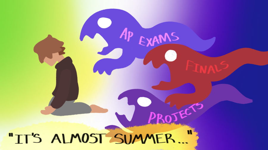 Cartoon: End-of-year stress – Wayland Student Press