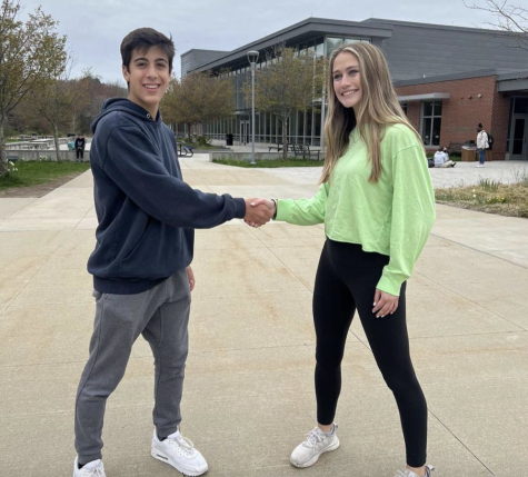 Wayland High School elects the 2022-2023 student council members. Juniors Delia Caulfield and Alex DiCarlo will be the student council president and vice president for the following school year.